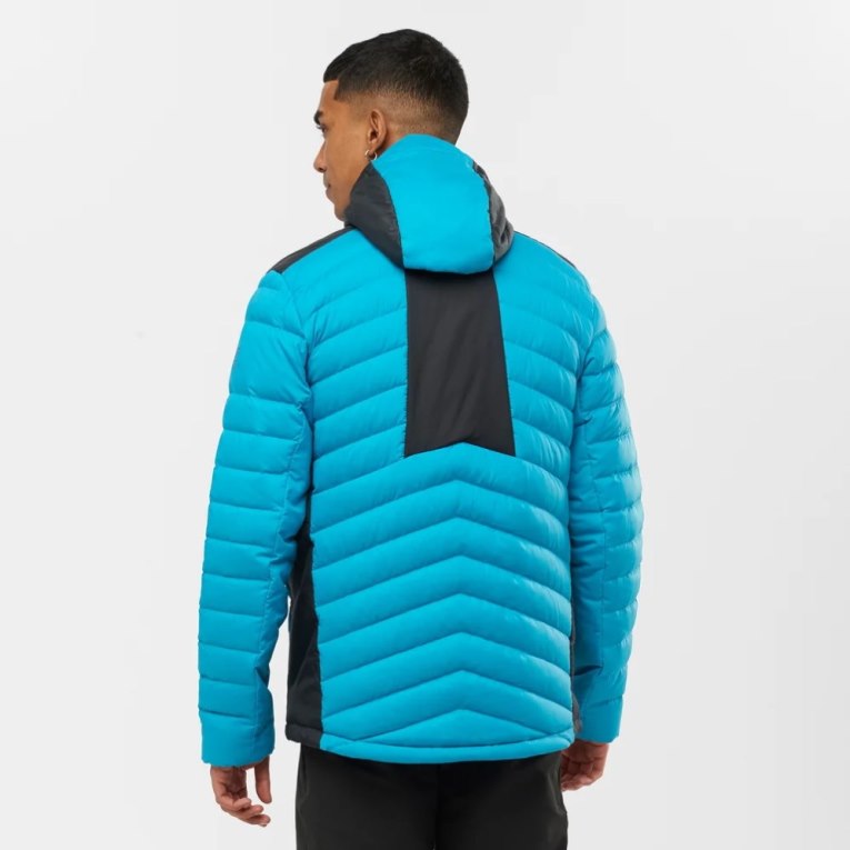 Turquoise Salomon Essential Xwarm Down Men's Insulated Jackets | IE LA8095